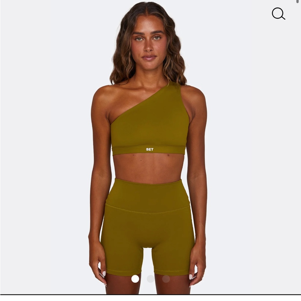 Set Active One Shoulder Top and Leggings